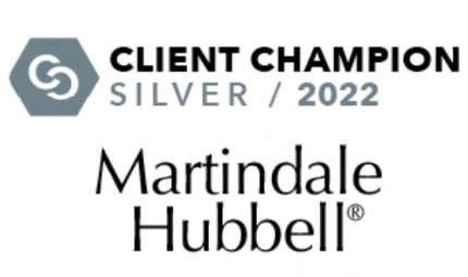 Client Champion silver award, Martindale Hubbell