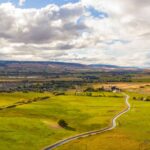 Green farmland valley in Washington