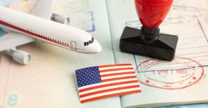 Immigration arrival stamp showing granted status for asylum applicant